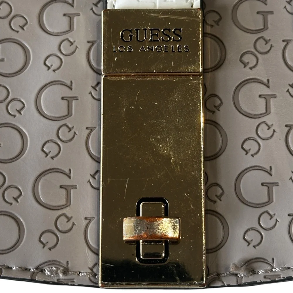 Brown White G by GUESS Los Angeles Crossbody Bag